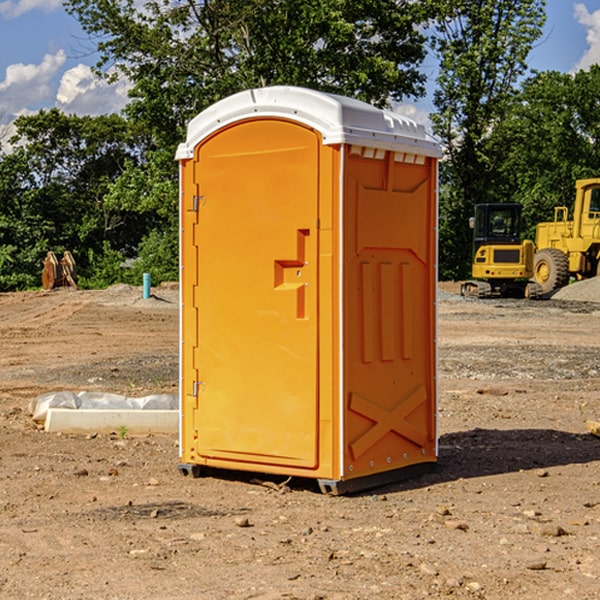 how often are the porta potties cleaned and serviced during a rental period in Camden County North Carolina